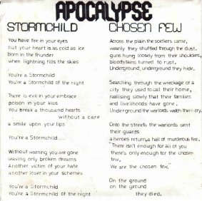 APOCALYPSE - Stormchild 7'
